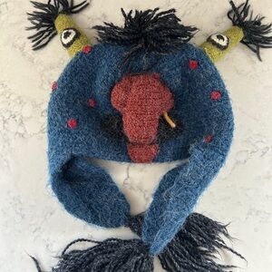 Monster winter wool kids hats peruvian trading company